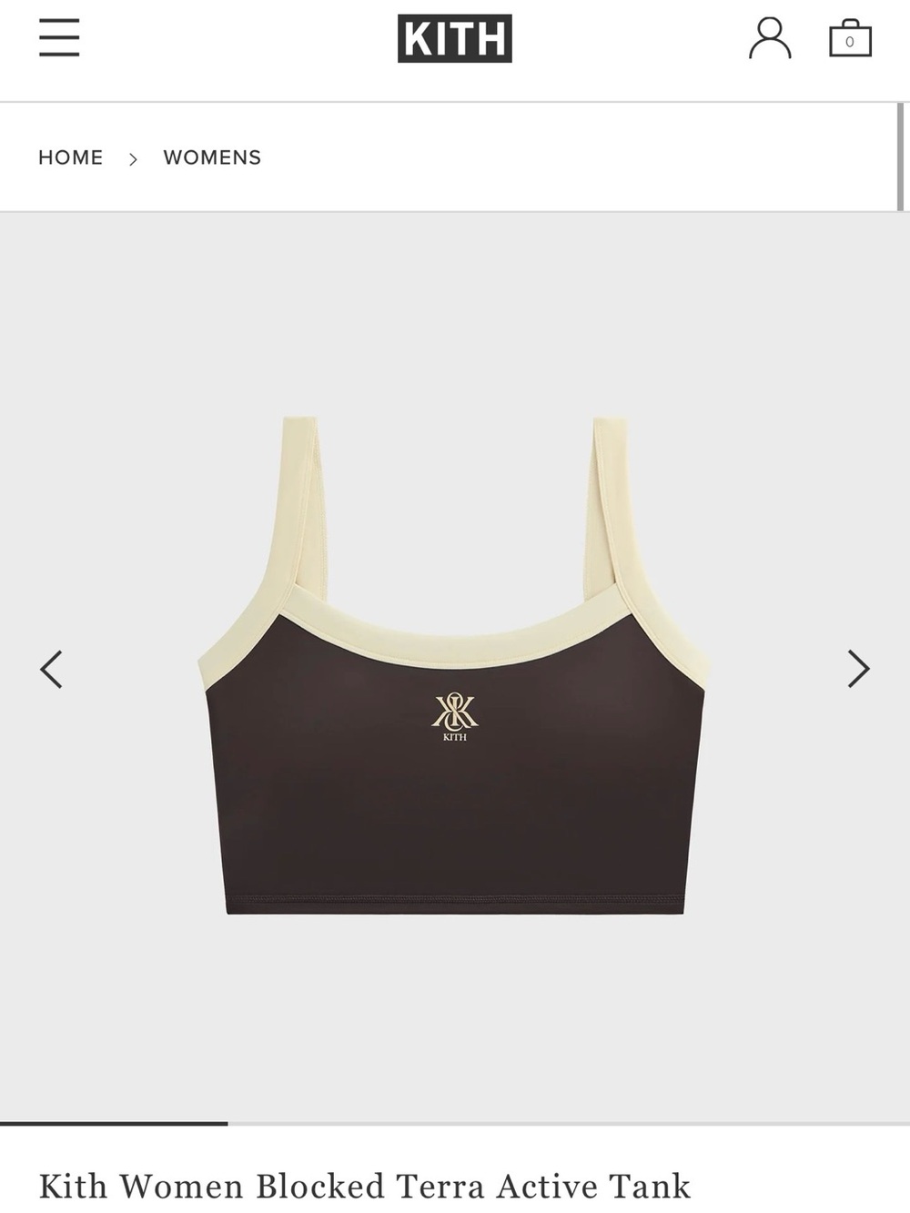 Kith Women's Blocked Terra Active Tank - Brown & Cream